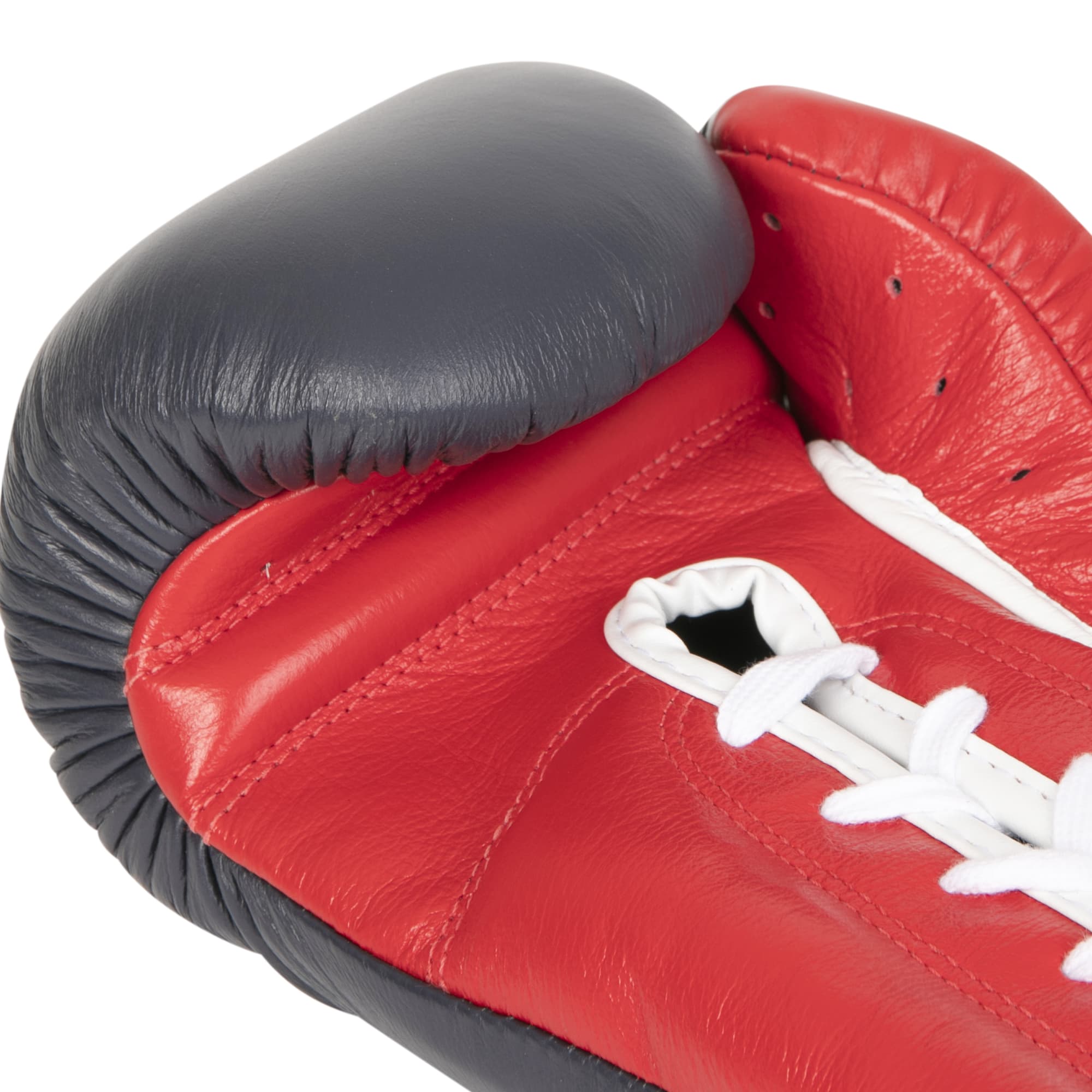 Gants de boxe à lacets ELION Paris Elegant Cuir Bleu - Blanc - Rouge - Image 5