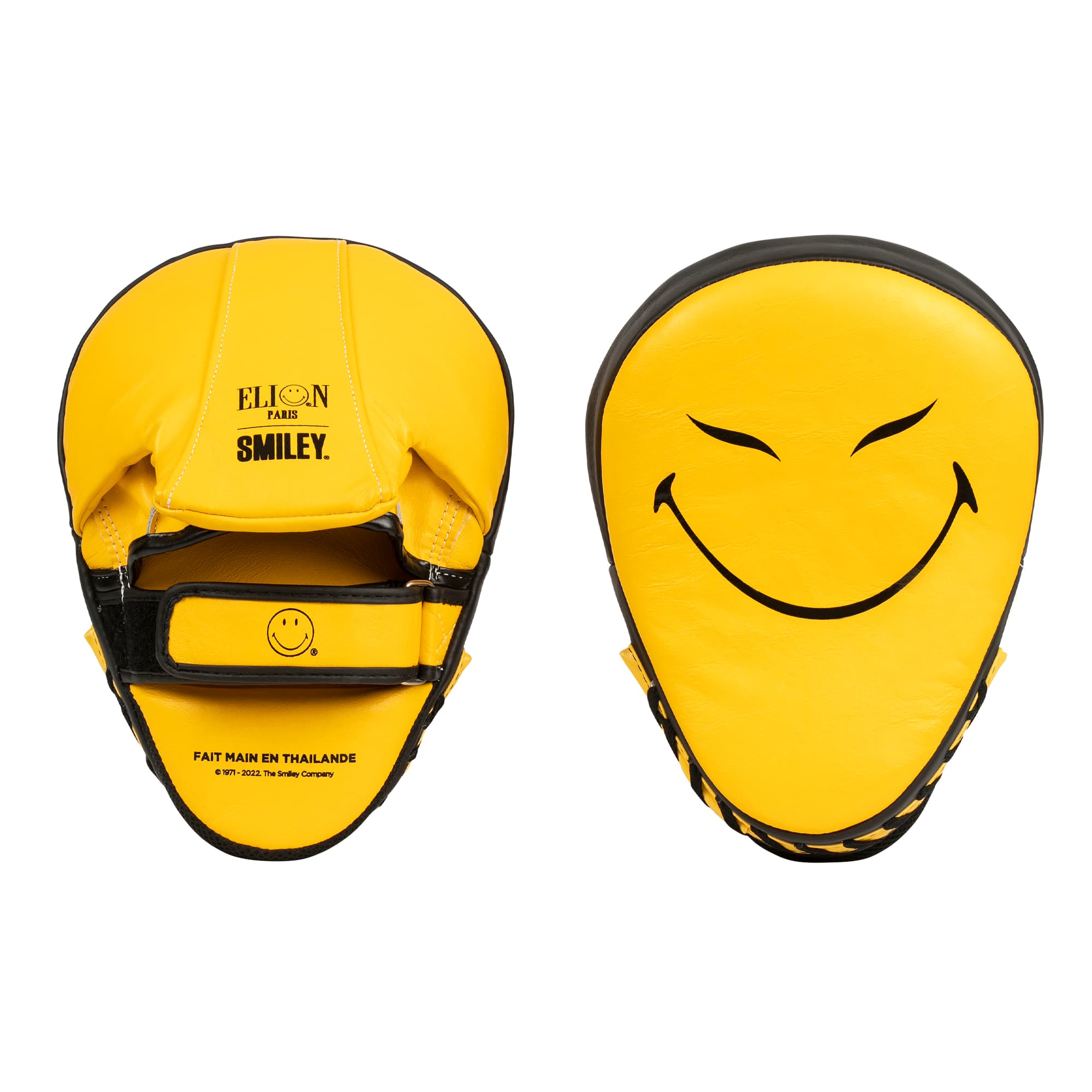 Paire de patte d'ours ELION Paris X SMILEY® 50th Anniversary Edition Limitée Cuir Jaune