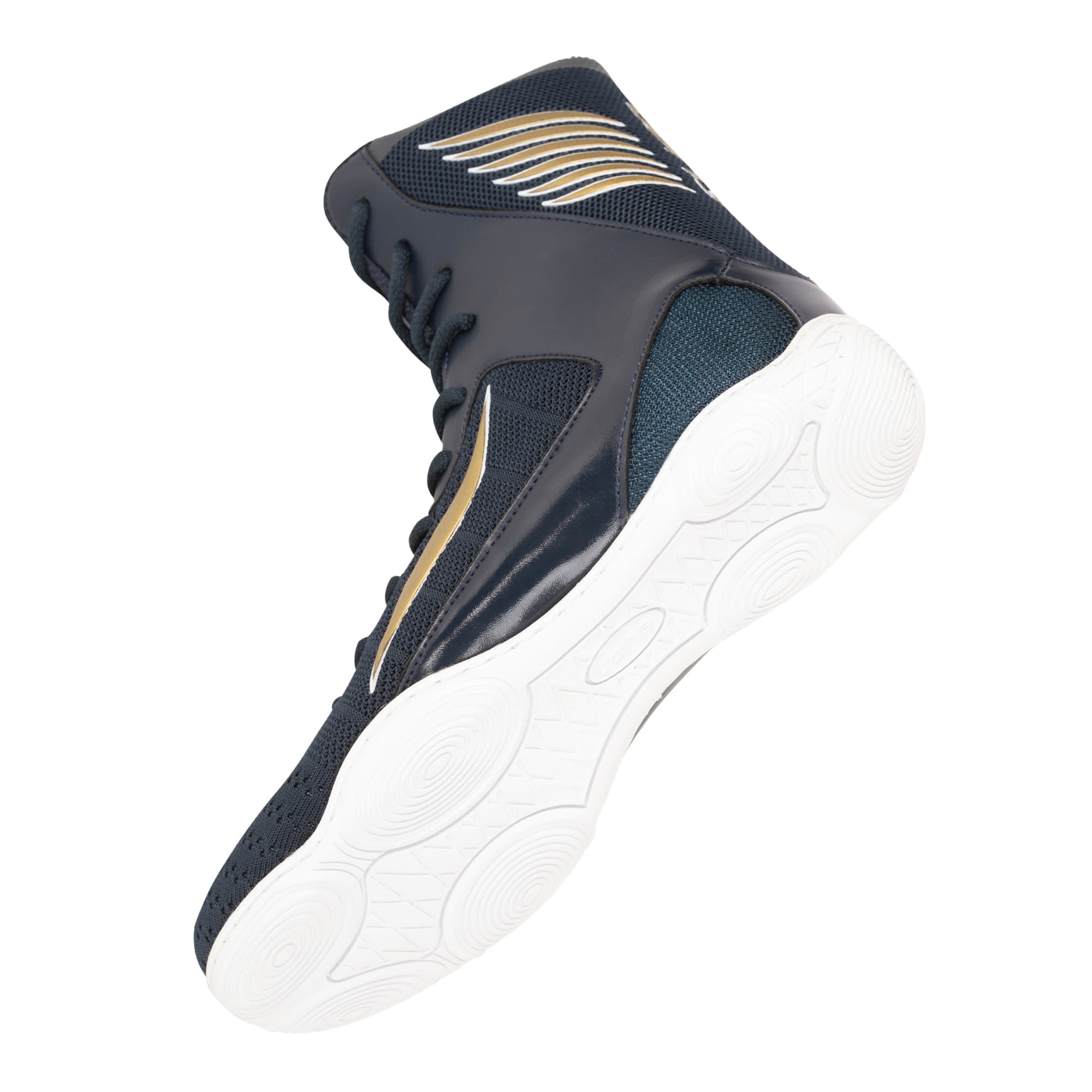 Chaussures de Boxe ELION Rapide Bleu/Or - Image 4