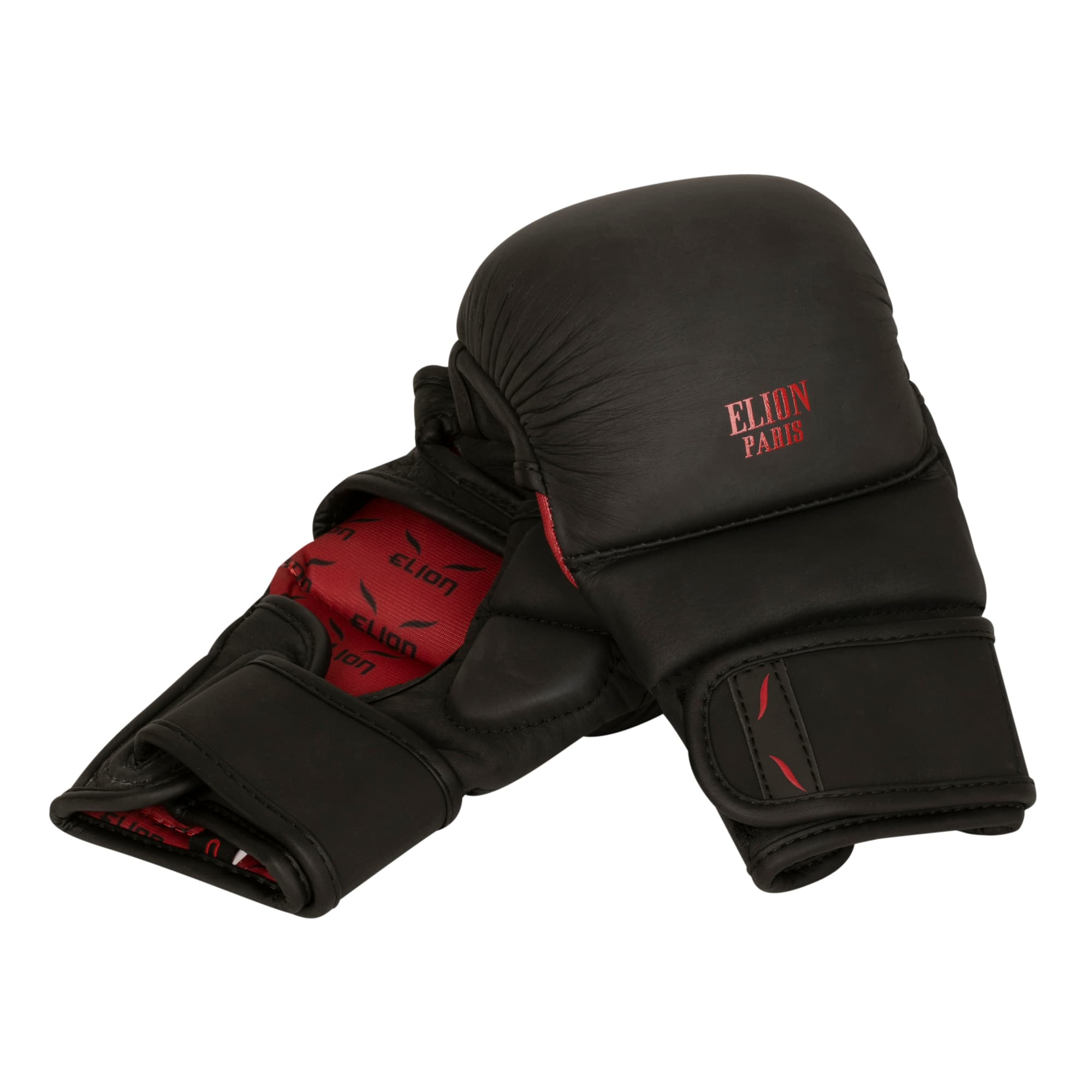 Gants MMA ELION Sparring - Mat-Black  CUIR - Image 4