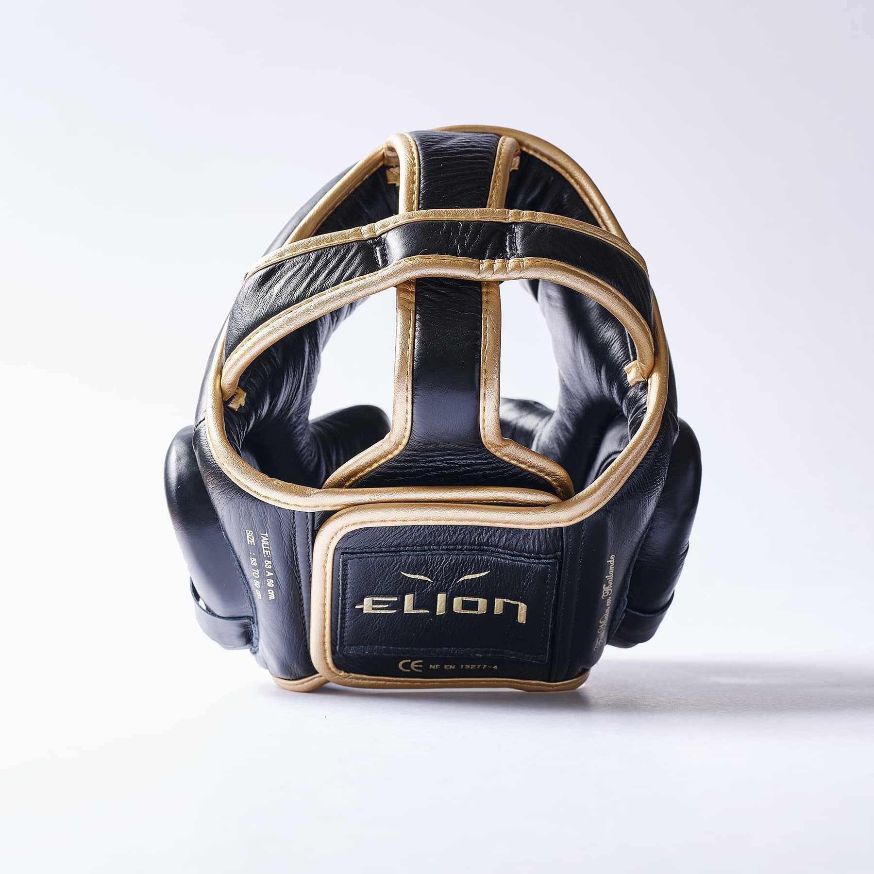 Casque de boxe ELION Paris Cuir Noir/Or - Image 3