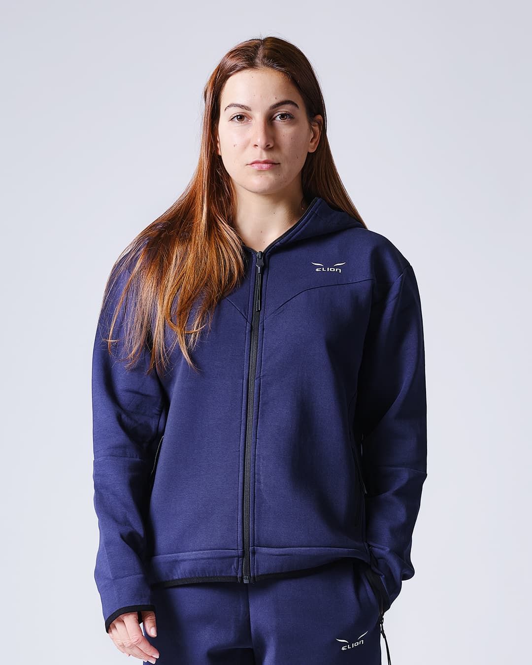 Sweatshirt à Capuche Zippé ELION Nazareth Bleu - Image 10