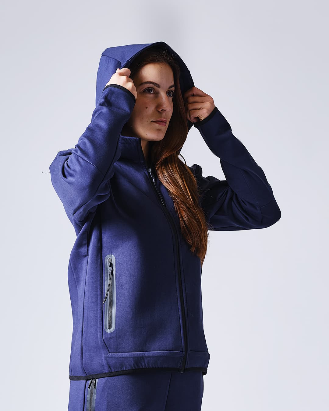 Sweatshirt à Capuche Zippé ELION Nazareth Bleu - Image 15