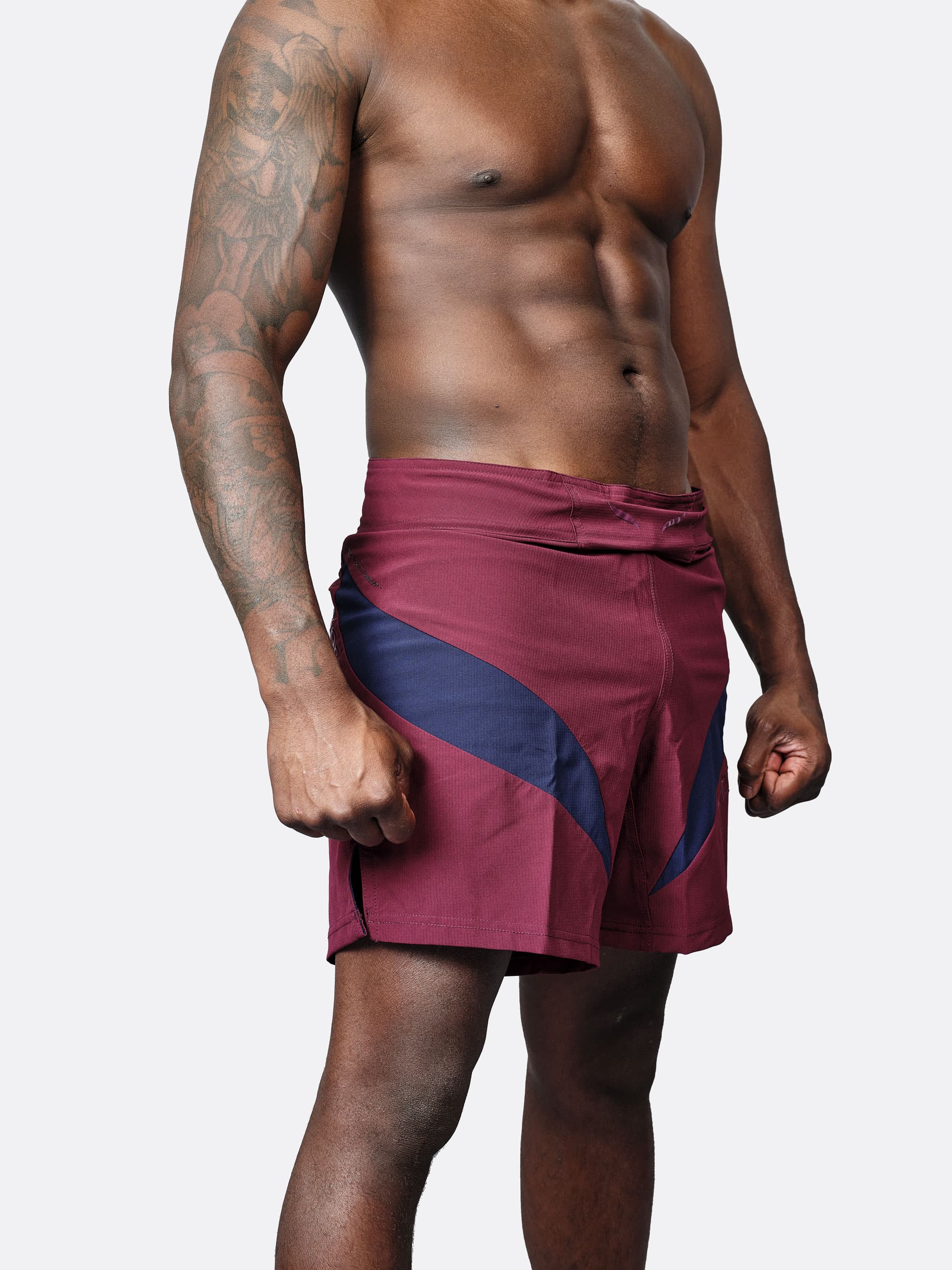 Short MMA SEYANT ELION - Bordeaux/Navy - Image 2