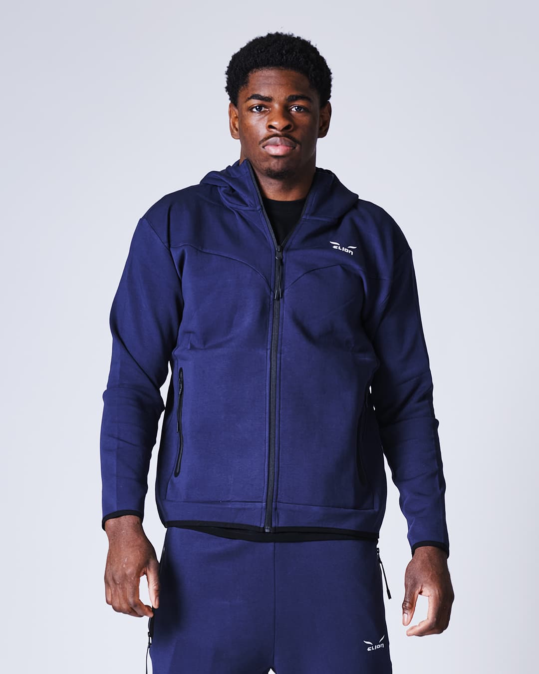 Sweatshirt à Capuche Zippé ELION Nazareth Bleu
