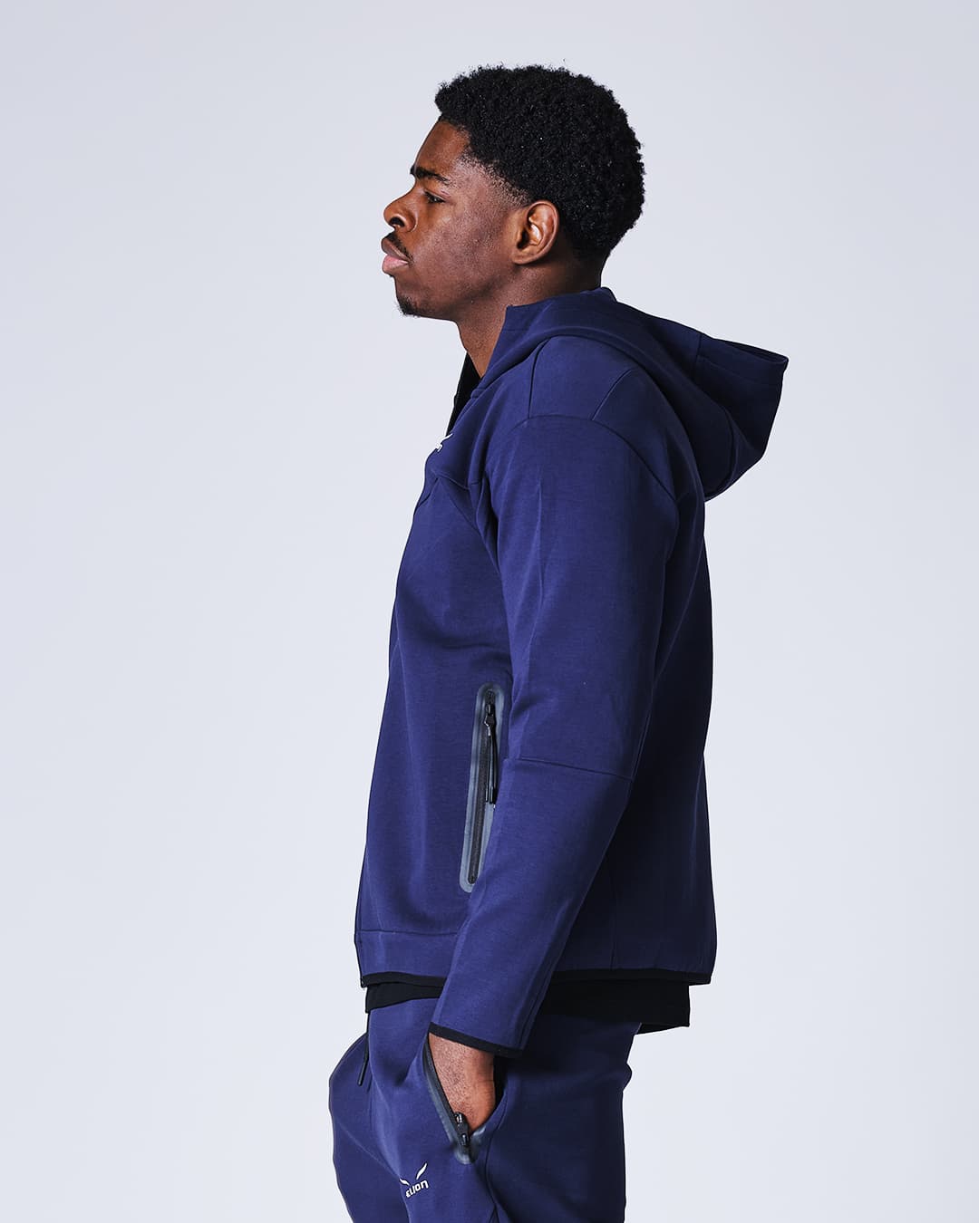 Sweatshirt à Capuche Zippé ELION Nazareth Bleu - Image 3