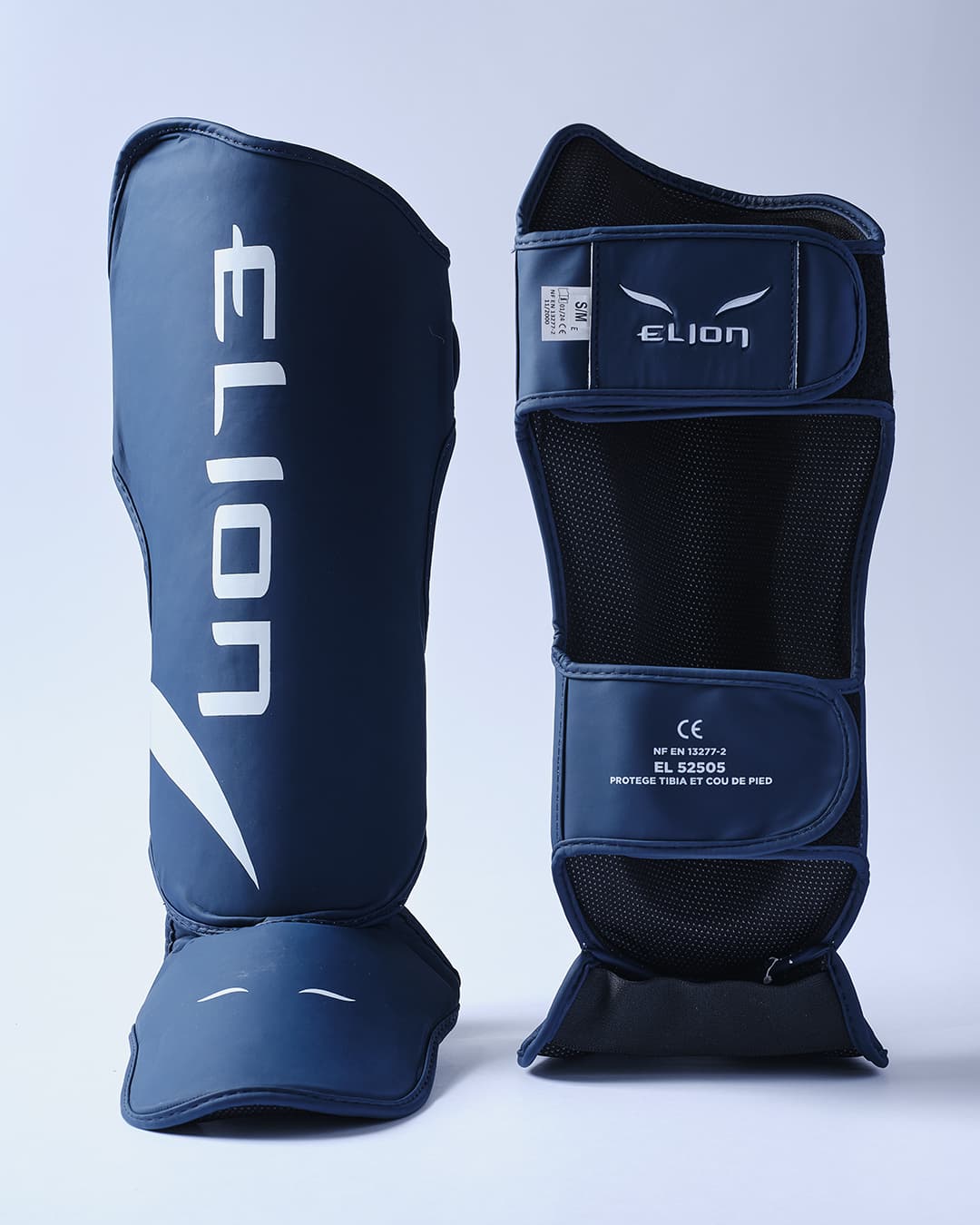Protége tibias ELION EXTRAVAGANT Navy/Blanc - Image 2