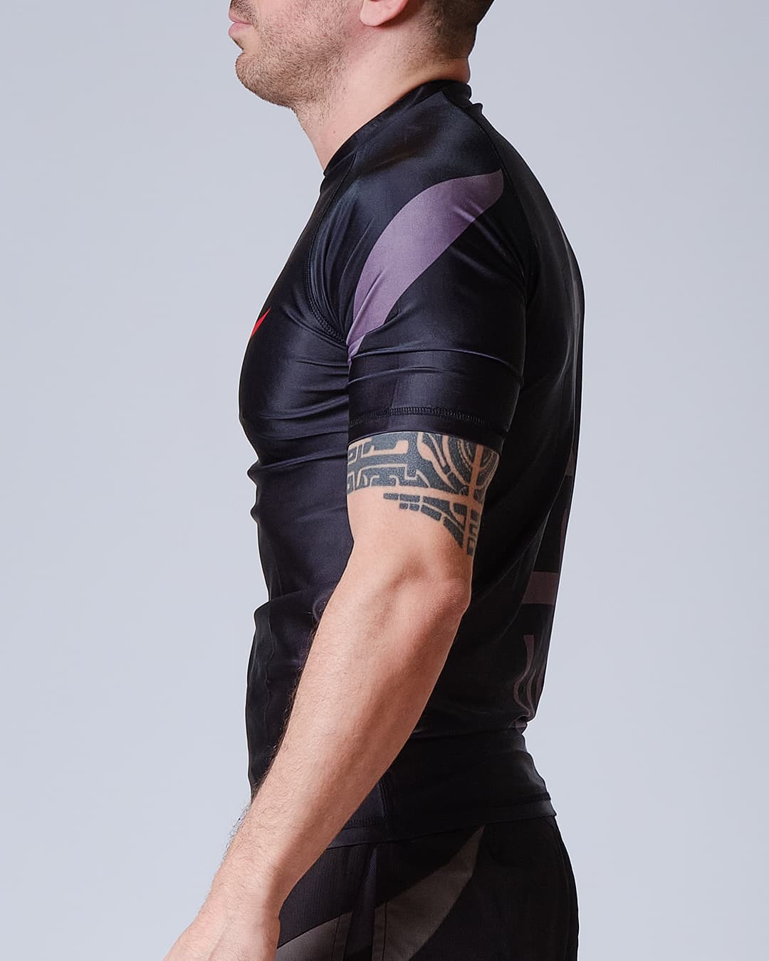 Rashguard ELION JJB SQUALE - Noir/Gris - Manches Courtes - Image 2