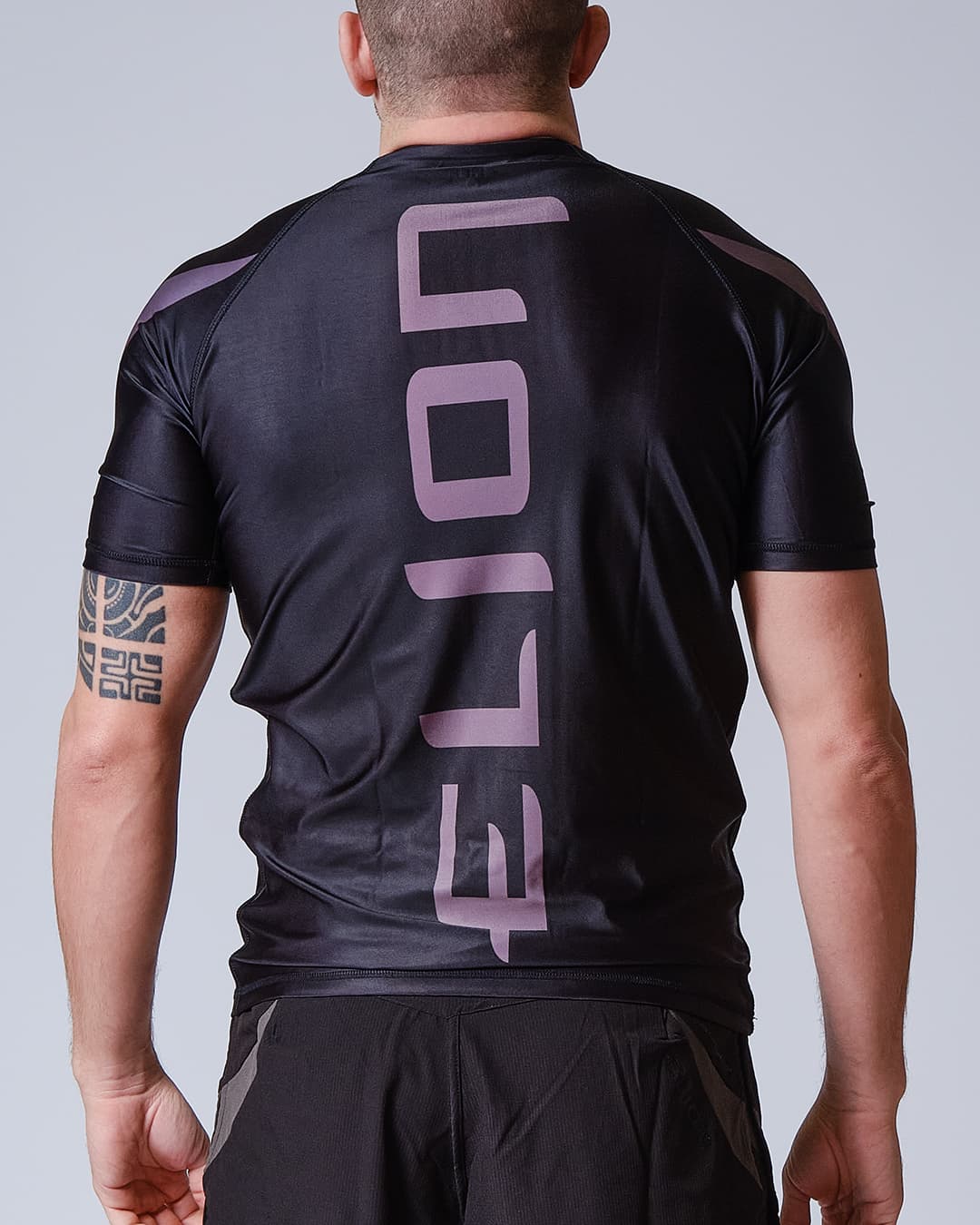 Rashguard ELION JJB SQUALE - Noir/Gris - Manches Courtes - Image 4
