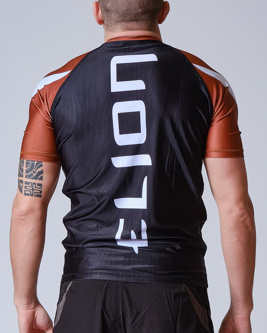 Rashguard ELION JJB SQUALE - Marron - Manches Courtes - Image 4