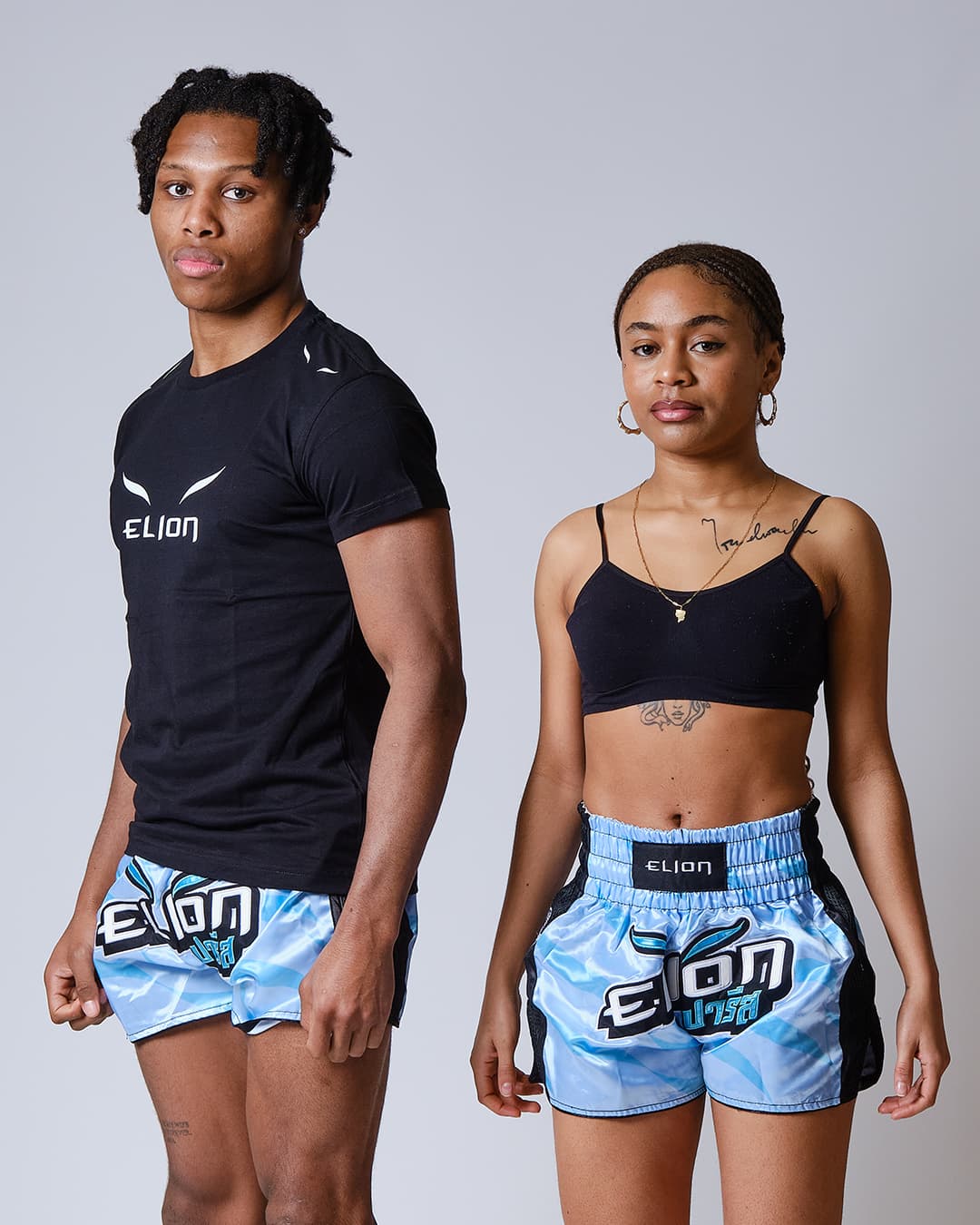 Short de Boxe Thaï ELION Raja - Sky Blue - Image 9