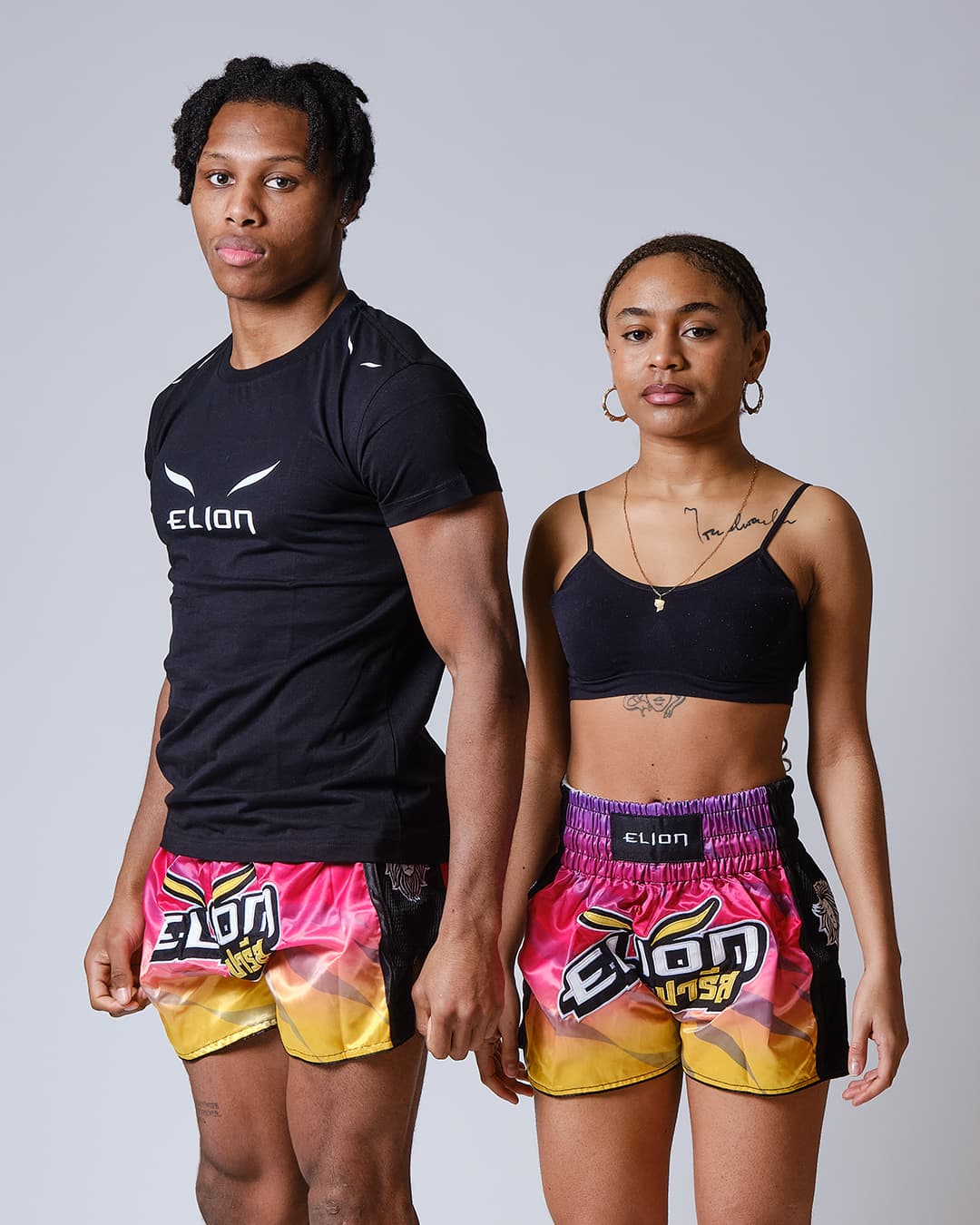 Short de Boxe Thaï ELION Raja - Rose/Orange - Image 9