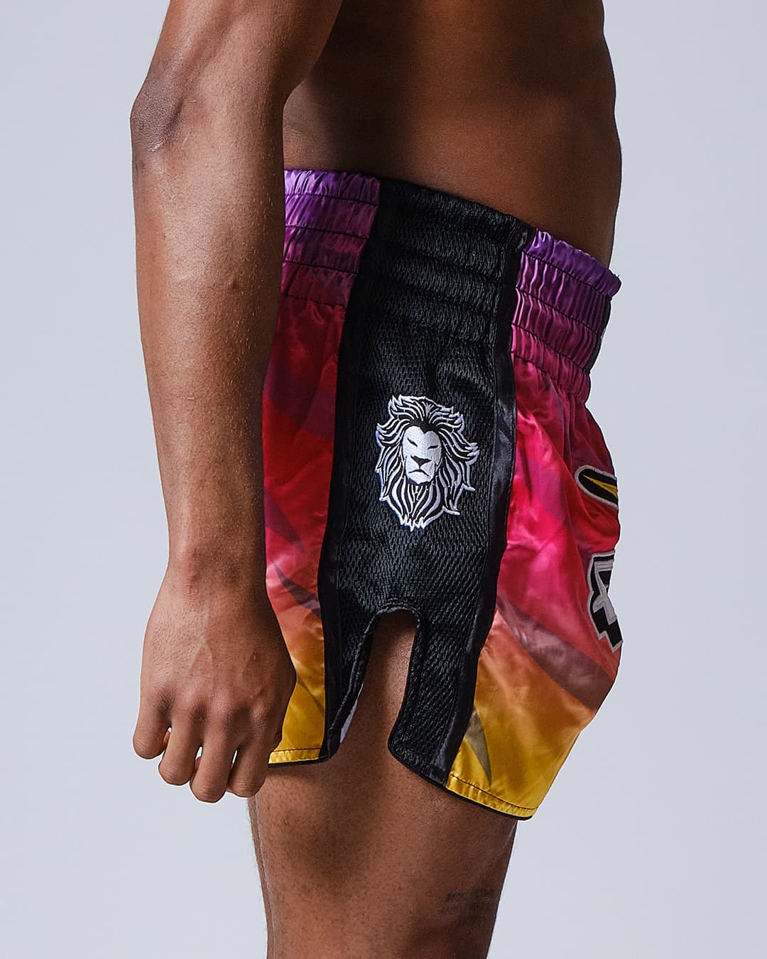 Short de Boxe Thaï ELION Raja - Rose/Orange - Image 3