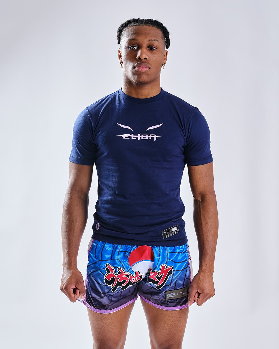 T-Shirt NARUTO X ELION SASUKE Bleu
