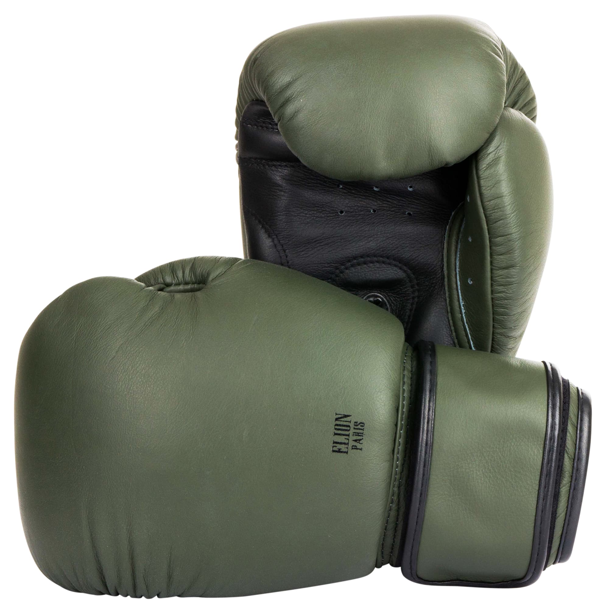 Gants de boxe ELION Collection Paris - Kaki Mat/Noir Mat - Image 2